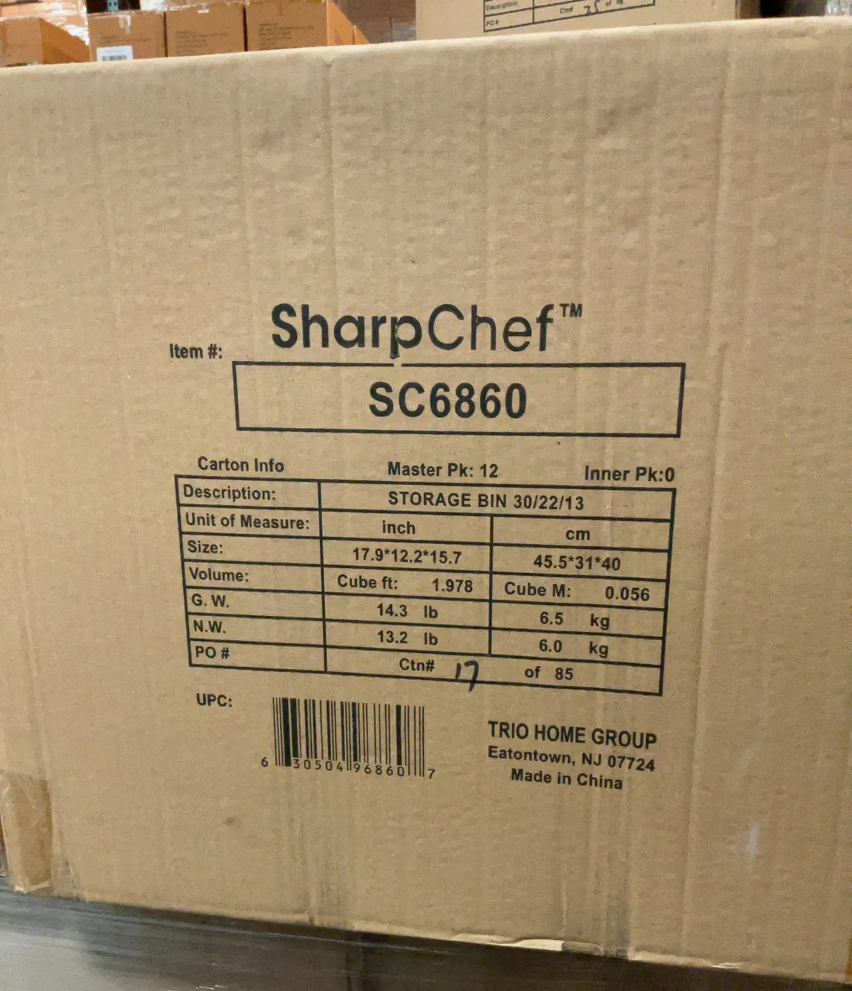 SharpChef Storage Bins with Handles for Organization in Pantry, Cabinet, Fridge or Freezer Shelves