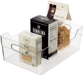SharpChef Storage Bins with Handles for Organization in Pantry, Cabinet, Fridge or Freezer Shelves