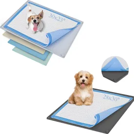 Skywin Dog Puppy Pad Holder Tray 30X23 (Grey)   28x30 (Grey) - Silicone, No Spill Pee Pad Holder for Dogs - Pee Pad Holder Works with Most Training Pads, Easy to Clean and Store