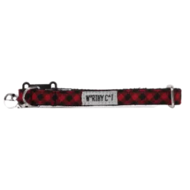 The Worthy Dog Bias Buffalo Plaid Cat Collar