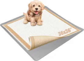 TidyFriend Dog Pad Holder Tray for 36 x 36 Inches Training Pads - Silicon Wee Wee Holder, No Spill Pee Tray for Dogs - Easy to Clean and Store Perfect for Dog Potty (Light Grey)