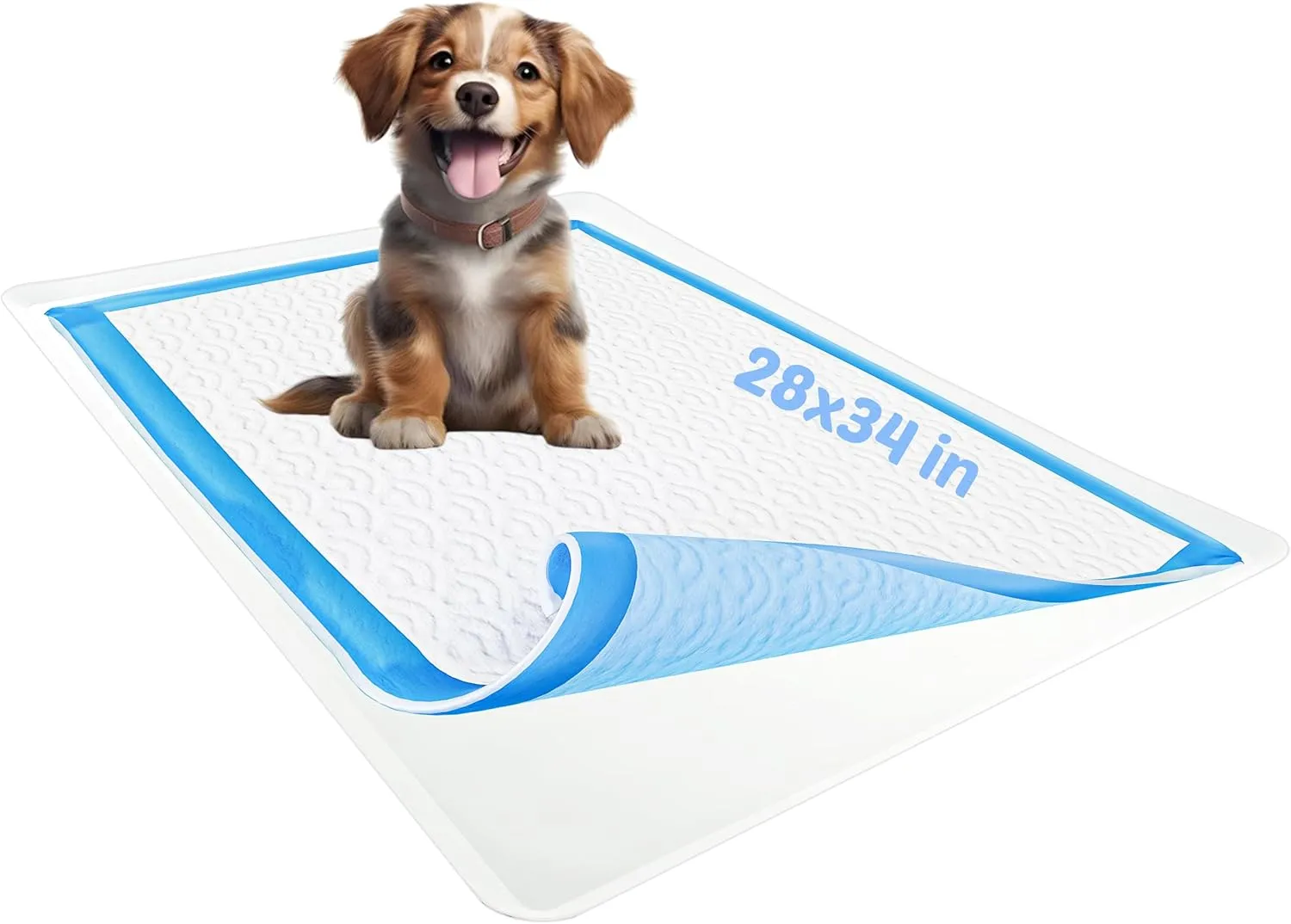 TidyFriend Dog Pee Pad Holder Tray 28 x 34 Inches, Puppy Pad Holder Tray, Easy to Clean and Store Pee Pad Holder for Dogs, Silicon Training Pad Holder, No Spill Puppy Pad Holder (White)