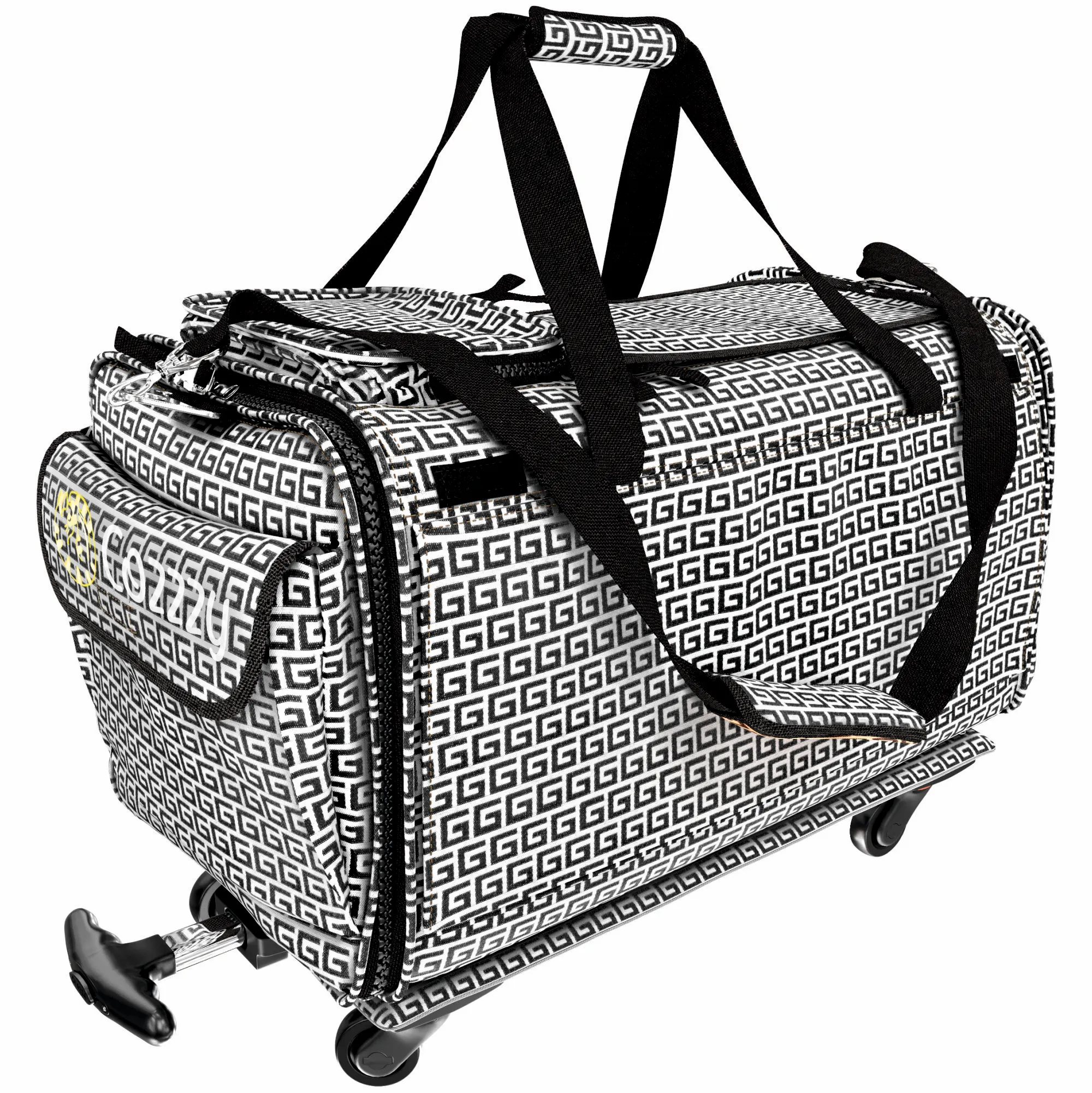 TOPITOP Cozzzy Pet Carrier with Wheels Soft Sided, Handle, Breathable Rolling Pet Carrier, Removable Wheels Travel Carrier for Dogs, Cats up to 22 lbs