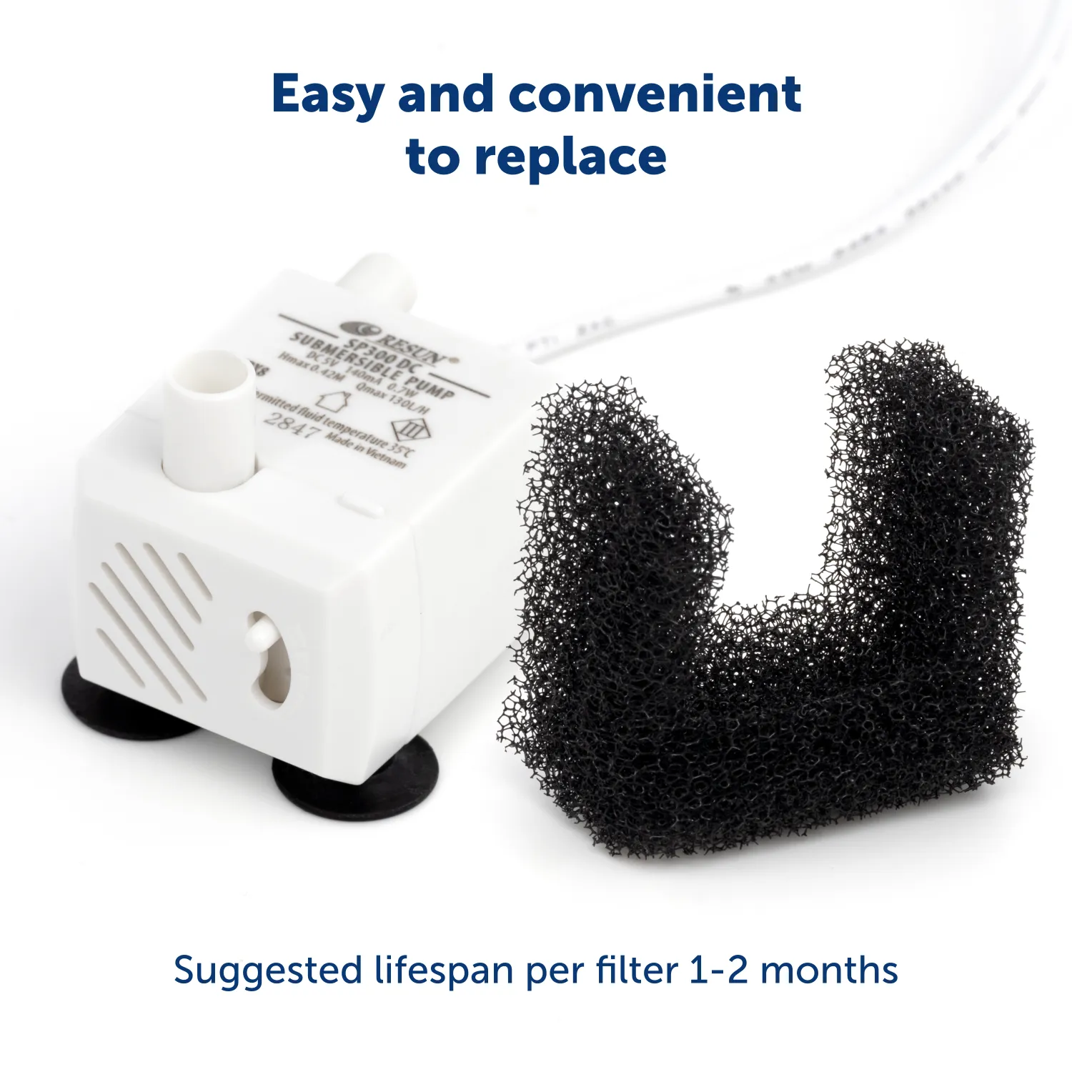 Viva™ Pet Fountain Replacement Foam filters - 2 pack