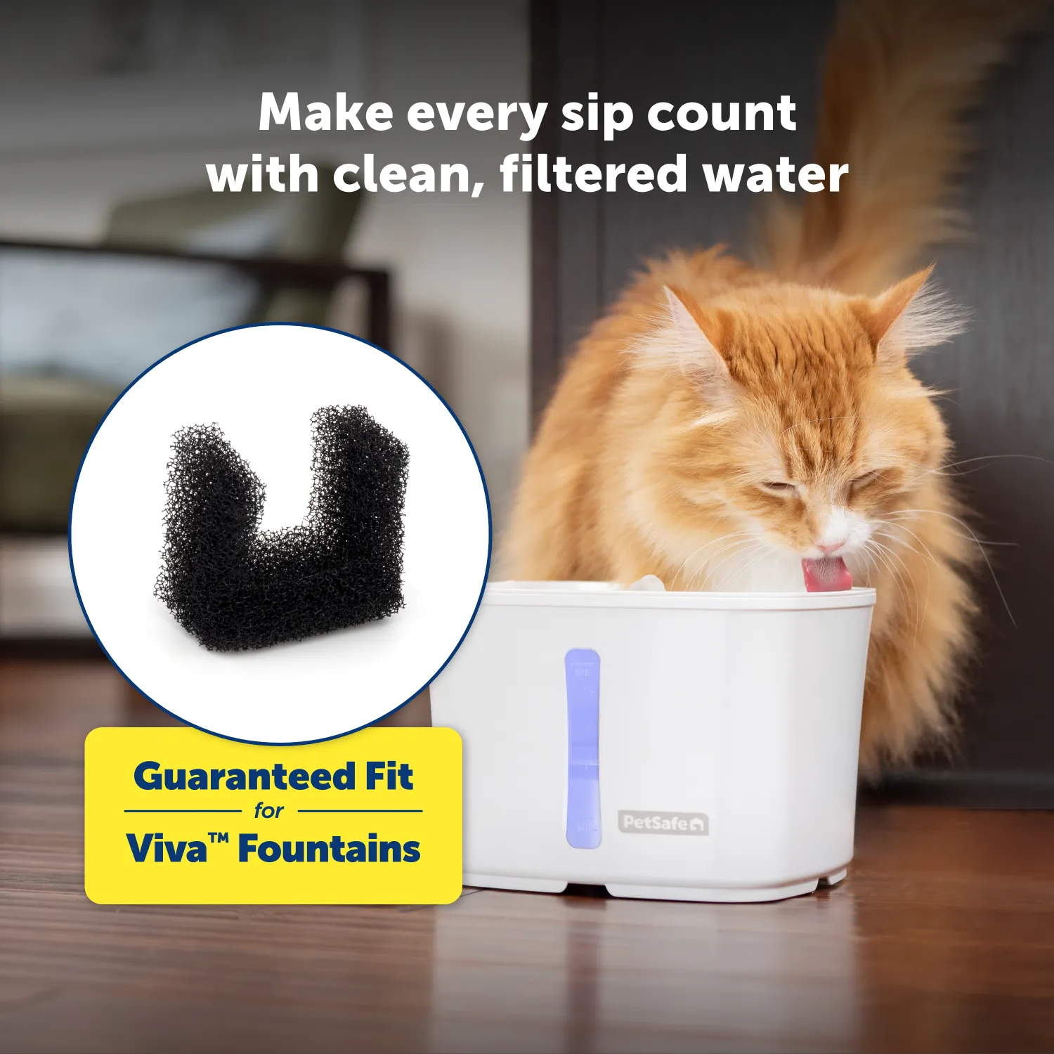 Viva™ Pet Fountain Replacement Foam filters - 2 pack