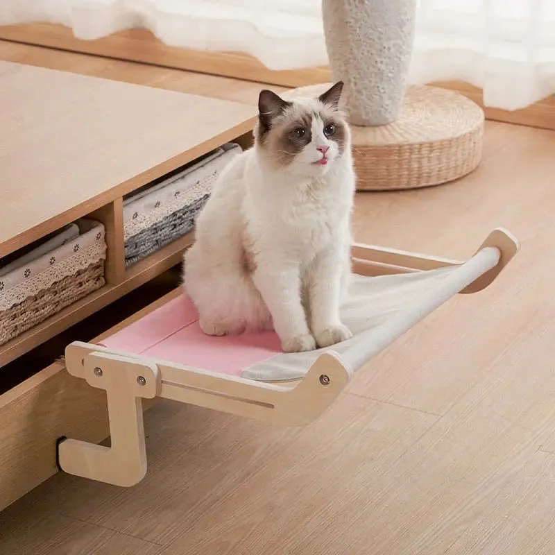 Wooden Window Adjustable Cat Hammock